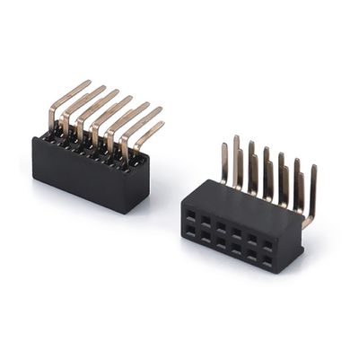 1.0 Kadın Başlık Dip Çift Satır Düz PA6T Siyah 2pin-100pin Board To Board konektörü