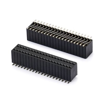 1.0 Kadın Başlık Dip Çift Satır Düz PA6T Siyah 2pin-100pin Board To Board konektörü