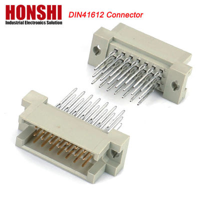 DIN 41612 PCB Erkek Basın Pin Bağlantısı, 21pin Düz 3 sıra PCB Eurocard Bağlantısı