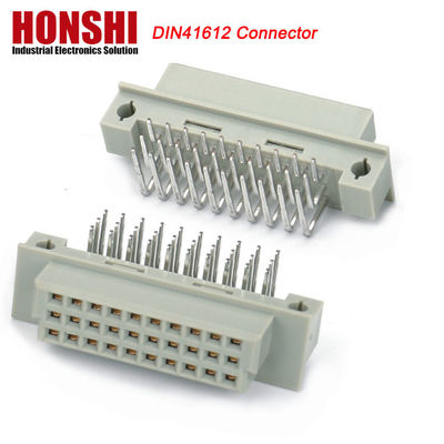 DIN 41612 PCB Erkek Basın Pin Bağlantısı, 21pin Düz 3 sıra PCB Eurocard Bağlantısı