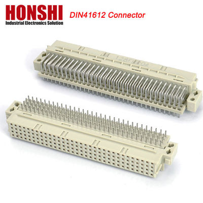 Düz açılı PCB 128 Pin DIN 41612 Euro Kadın Bağlantısı Pbt Gri