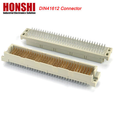 Düz açılı PCB 128 Pin DIN 41612 Euro Kadın Bağlantısı Pbt Gri