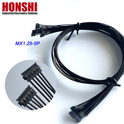 Çift uçlu 5P MX1.2 Pil Kablosu MOLEX 78172 Terminal Tel Harness Montajı siyah