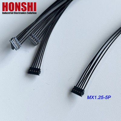 Çift uçlu 5P MX1.2 Pil Kablosu MOLEX 78172 Terminal Tel Harness Montajı siyah