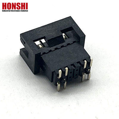 1.27mm zift H5.7mm SMT Pirinç Altın Kaplama Erkek Kutu Başlığı PCB Konektörü