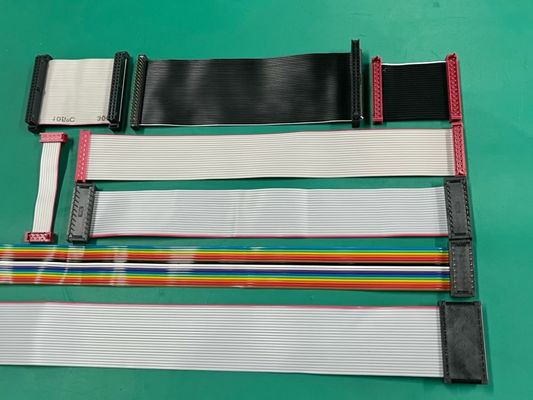 Ul 2561 28 Gauge 2.54 Pitch Dip Kablo Montajı Idc 20 Pin Flat Ribbon Kablo Tel Harness