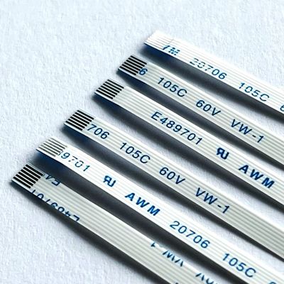 6 Pin FFC Düz Kablo Özel Awm 20706 105c 60v Vw-1 0.5mm Pitch FFC FPC Kablo
