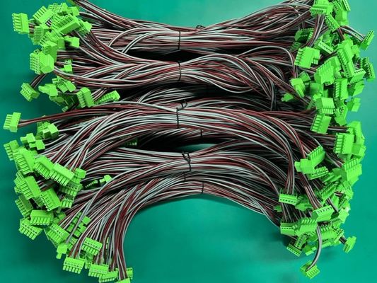 OEM Kablo Uzunluğu Endüstriyel Makine 5.08mm Terminal Blok Yeşil Kablo ve Tel Bağlantısı Montajı 0.5M 1M 100% Test Denetimi