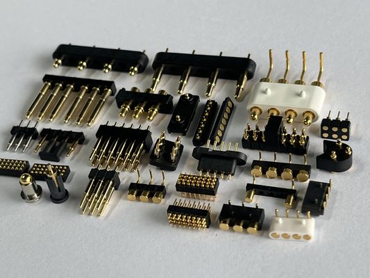 Özel SMT SMD 2 4 5 6 8 10MM Pinler Baharlı Yüklü Manyetik Pogo Bağlantısı C6801 SUS304 Baharlı