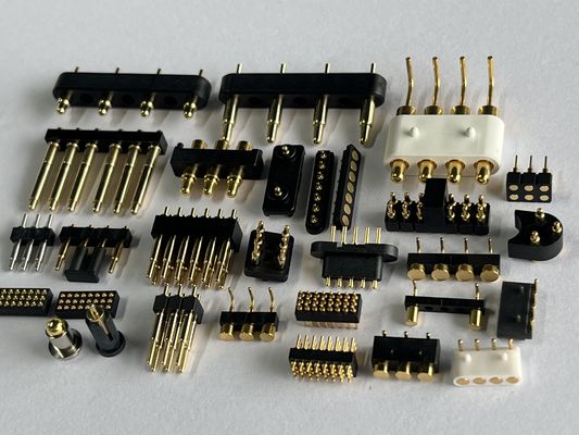 SMT Tip Pogo Pin Docking Connector 4pin 10pin 12pin Yüksek dayanıklılık ve tuz sisine dirençli yayla yüklü temas