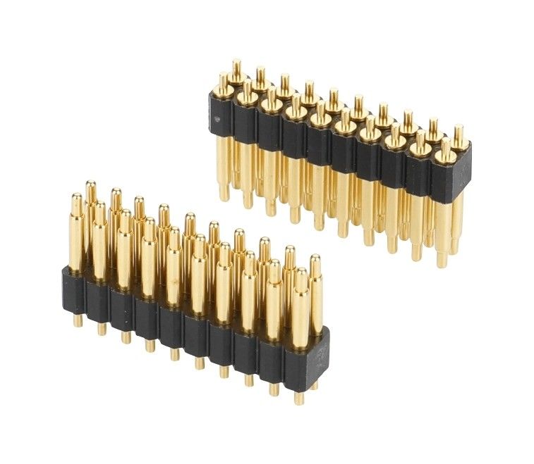 2.0mm Pitch H2.5mm Erkek Pogo Pin Bağlayıcısı PCB Çift Satır 20pin Düz Dip için