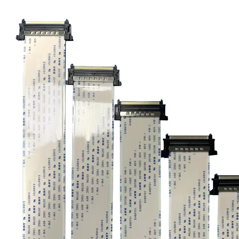 Altın Kaplama Bakır Flat Flex Lvds Kablolu Hava Yastığı Vw 41pin Özel 20cm FFC Kablolar