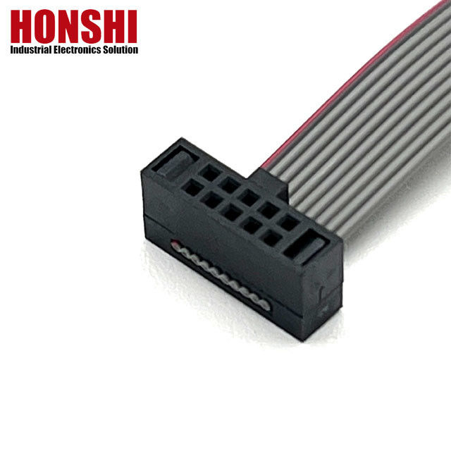 10 Pin Gri Düz Kablo Bağlantı Çubuğu 1.27mm IDC Kablo 10u "Altın kaplama
