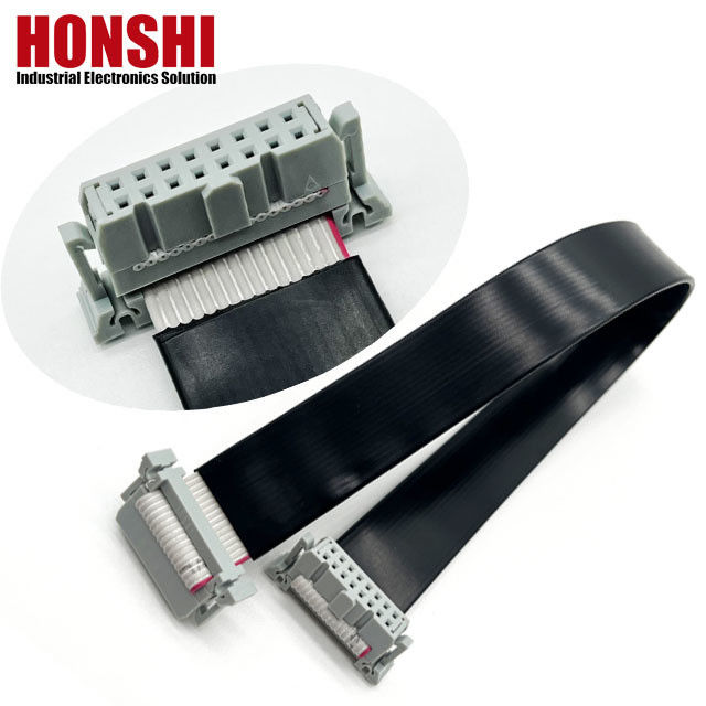 16 Pin IDC Flat PVC Ribbon Kablo 2.54mm Pitch Connector Özel Uzunluk