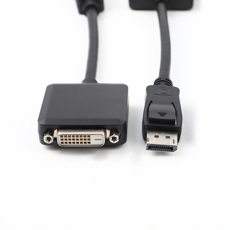 DP Erkek DVI Kadın Adaptör Kablosu 200mm Altın Palted PC TV Elektronik Bağlantısı için