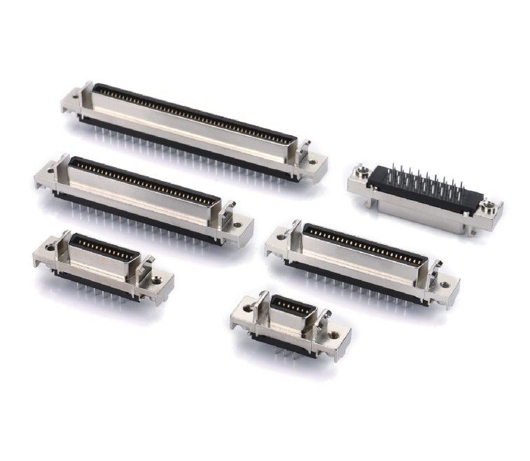 MDR PCB Düz SCSI Bağlantısı 14 20 26 36 50 Pin 68 Pin 100 Pin