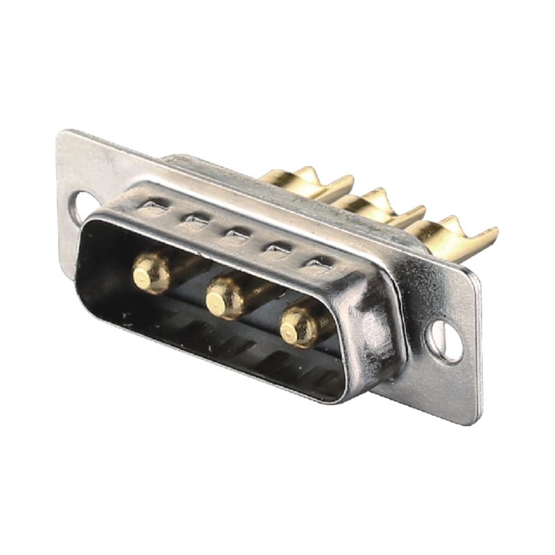 2 - 64 Pin Güç D Alt Erkek Bağlantı 3W3 Siyah / Mavi Lehimleme Tipi Dip Brass