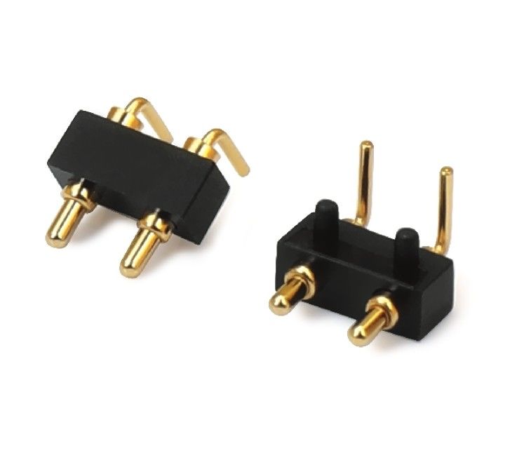 3.0mm 2pin Erkek Pogopin Tek Satır Sağ Köşeli Dip Pogo Pin Su geçirmez Bağlantısı