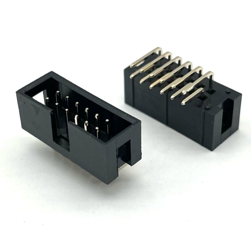 Sağ açılı kutu başlığı bağlantısı DIP PCB DC3 12 Pin Başlıkları 2.54mm Pitch