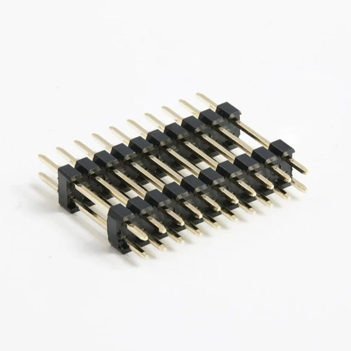 Özel 2.54mm Pitch Pin Başlık Bağlayıcısı Çift Satır 20 Pin 80 Pin Düz Dökme