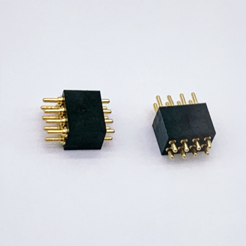Özel 1.27mm Pitch 8Pin Bahar yüklü POGO Pin Bağlayıcısı ve Kalıcı Bağlantılar