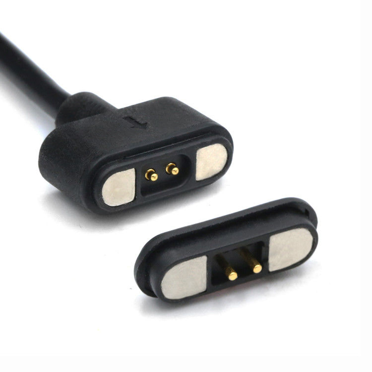 IP67 Su geçirmez PCB Kadın Pogo Pin Bağlantısı Altın Flash Plating ve 50mohm Max temas direnci ile manyetik kablo