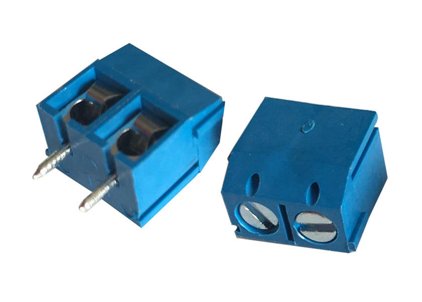 5.00mm Pitch 02p Kadın Düz PCB Bağlantısı Mavi Terminal Blok Bağlantısı