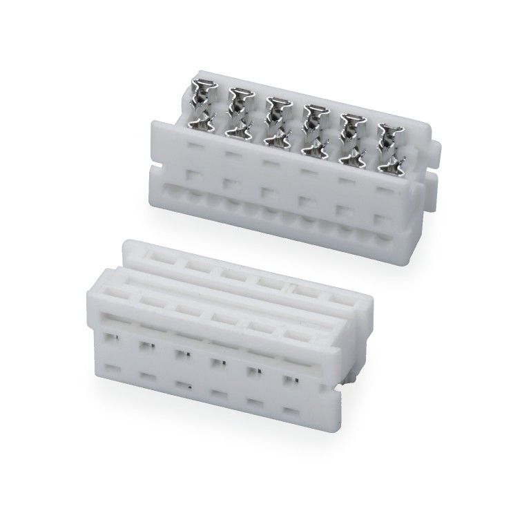 1.27mm Pitch White IDC Bağlantısı 4 6 8 10 20 24 Pin Düz Kablo Bağlantısı