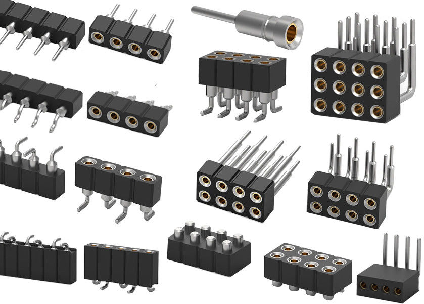 Çift Sıralı PCB Yuvarlak Pin Başlık Bağlantısı İşlenmiş Kadın Başlık 1.27mm 2.0mm 2.54mm