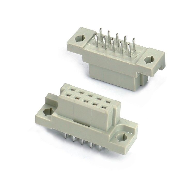 DIN 41612 Bağlantı 2 Satır 10 Pin Dişi Pınlar Düz Delik 2x5 Pitch 2.54mm DIP