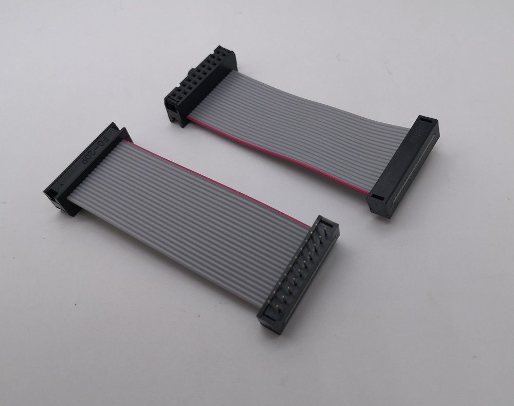 Ul 2561 28 Gauge 2.54 Pitch Dip Kablo Montajı Idc 20 Pin Flat Ribbon Kablo Tel Harness