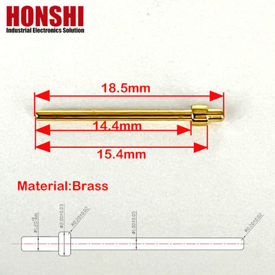 Bağlantı Makinesi Pinler 2.0x18.5mm Altın Kaplama Terminal Pin Bakır Kontakt Noktası Pin
