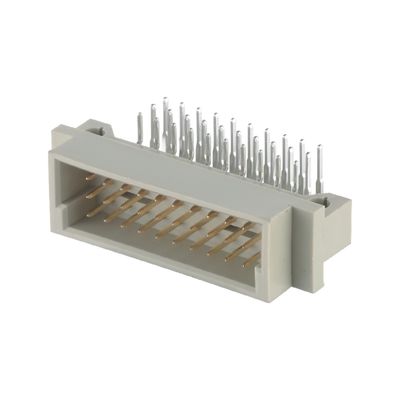 Din 41612 30 Pin Sağ Köşeli Erkek Pinler 3 Satır Dikey PCB'nin Çukurundan Bağlantısı