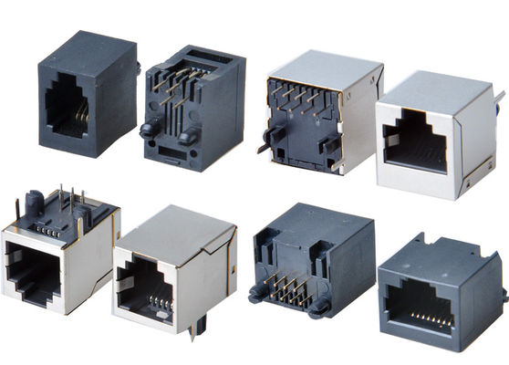 8p8c RJ45 Ethernet Bağlantısı 1x1 Portlar Kadın RJ45 Mıknatıssız Jack