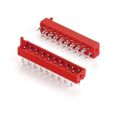 2.54mm Pitch IDC Plug PCB Bağlantısı Düz TYPE Mikro Eşleşme Kırmızı Kablo Erkek Bağlantısı