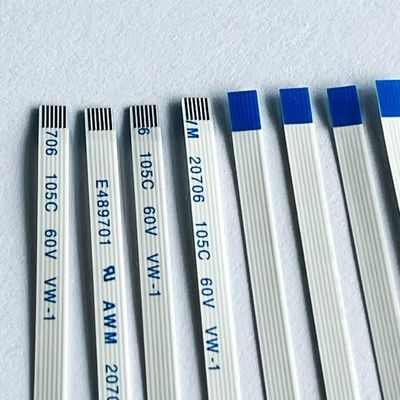 6 Pin FFC Düz Kablo Özel Awm 20706 105c 60v Vw-1 0.5mm Pitch FFC FPC Kablo